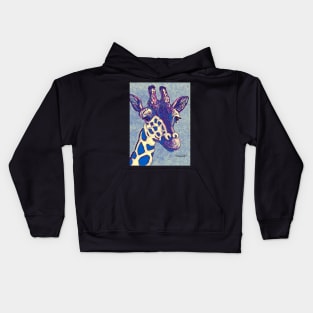 Blue Giraffe Kids Hoodie